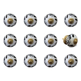 1.5" X 1.5" X 1.5" Ceramic Metal Multicolor 12 Pack Knob